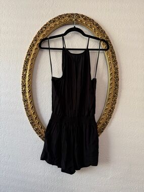 Forever 21 Black Sleeveless Romper with Spaghetti Straps